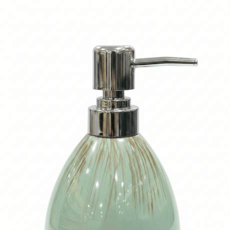 Mint Green Ceramic & Plastic Liquid Soap Dispenser – 400ml - Al Kabayel Discount CentreMint Green Ceramic & Plastic Liquid Soap Dispenser – 400mlHolders & DispensersAKDCAl Kabayel Discount Centre