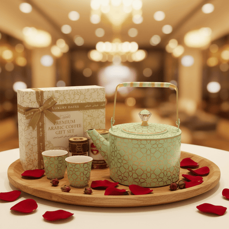 Mint Green & Gold Islamic Geometric Metal Tea Kettle with Crystal Lid Knob | Elegant Arabic Tea Serving Kettle | 2 Litre - Al Kabayel Discount CentreMint Green & Gold Islamic Geometric Metal Tea Kettle with Crystal Lid Knob | Elegant Arabic Tea Serving Kettle | 2 LitreTea/Coffee PotsAKDCAl Kabayel Discount Centre