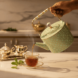 Mint Green & Gold Islamic Geometric Metal Tea Kettle with Crystal Lid Knob | Elegant Arabic Tea Serving Kettle | 2 Litre - Al Kabayel Discount CentreMint Green & Gold Islamic Geometric Metal Tea Kettle with Crystal Lid Knob | Elegant Arabic Tea Serving Kettle | 2 LitreTea/Coffee PotsAKDCAl Kabayel Discount Centre
