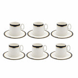 Angela Milk Cup with Saucer 12 Piece Set - 230ml
