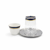Angela 18 Pieces Tea & Cawa Cup with Saucer Set - 80ml & 120ml