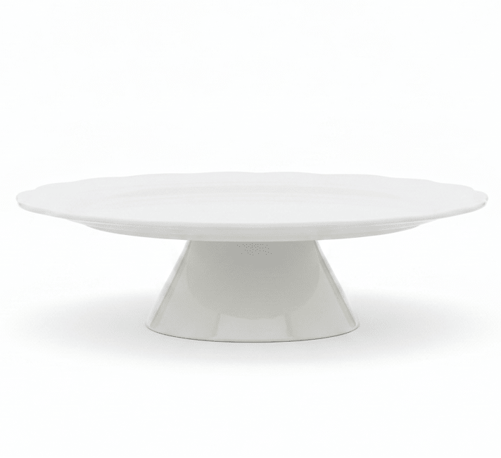Modenic White Ceramic Footed Round Cake Stand Plate for Dessert Display and Serving 12 inch - Al Kabayel Discount CentreModenic White Ceramic Footed Round Cake Stand Plate for Dessert Display and Serving 12 inchServing TraysMODENICAl Kabayel Discount Centre