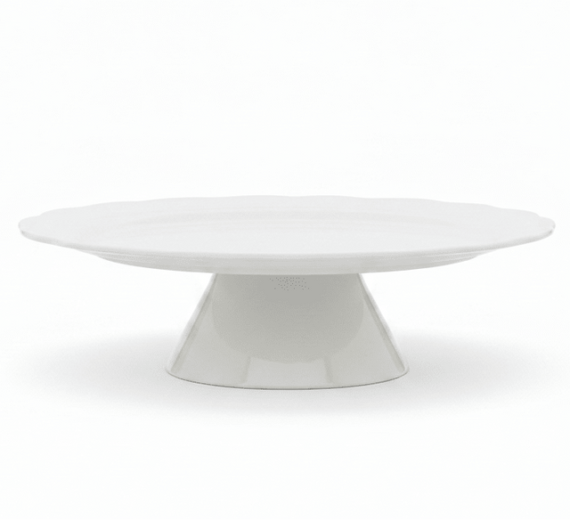 Modenic White Ceramic Footed Round Cake Stand Plate for Dessert Display and Serving 12 inch - Al Kabayel Discount CentreModenic White Ceramic Footed Round Cake Stand Plate for Dessert Display and Serving 12 inchServing TraysMODENICAl Kabayel Discount Centre