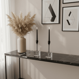 Modern Crystal & Black Metal Candle Holder Stand for Contemporary Table Decoration – 17cm - Al Kabayel Discount CentreModern Crystal & Black Metal Candle Holder Stand for Contemporary Table Decoration – 17cmHome Décor AccentsAKDCAl Kabayel Discount Centre