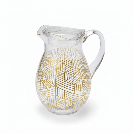 Modern Elegance Clear Acrylic Water Jug with Premium Gold Line Art Design – 22 cm - Al Kabayel Discount CentreModern Elegance Clear Acrylic Water Jug with Premium Gold Line Art Design – 22 cmJugsAKDCAl Kabayel Discount Centre