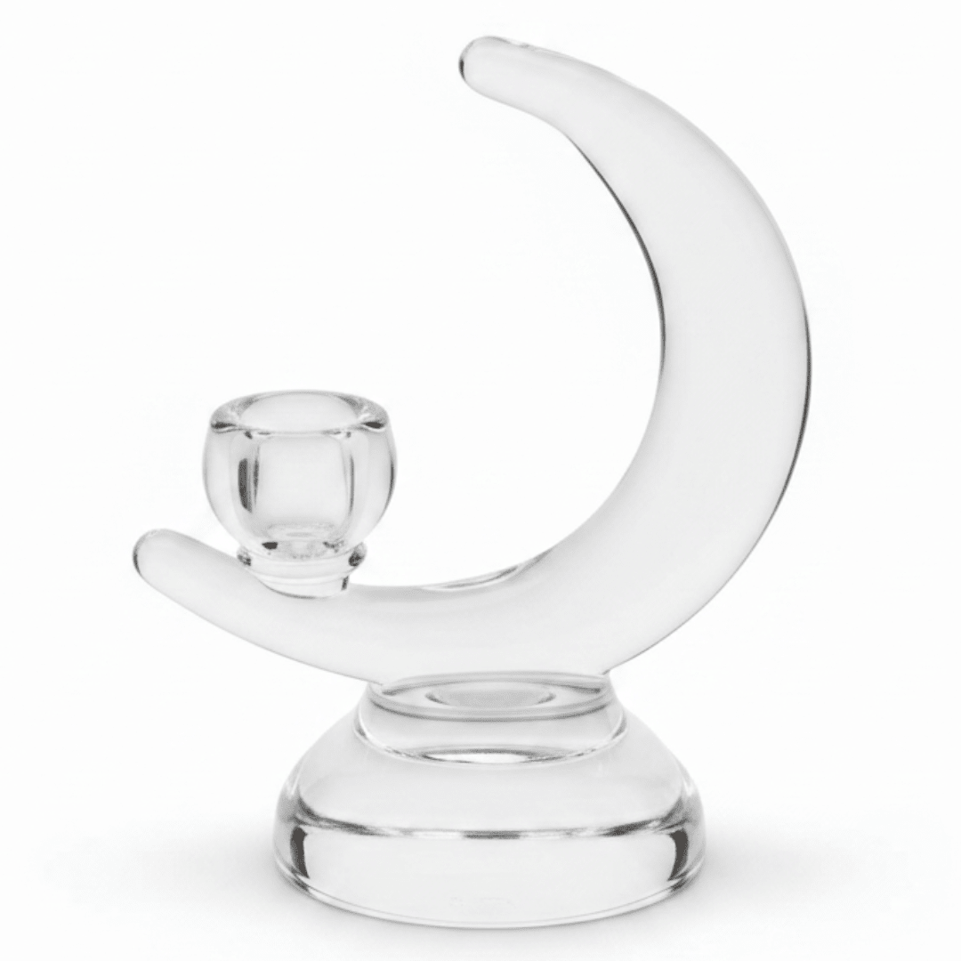 Modern Half Moon Shape Glass Candle Holder for Elegant Living Room Decoration – 17cm - Al Kabayel Discount CentreModern Half Moon Shape Glass Candle Holder for Elegant Living Room Decoration – 17cmHome Décor AccentsAKDCAl Kabayel Discount Centre