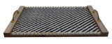 Modern Rectangular Wooden Tray with Striking Black & White Artistic Design – Ideal for Serving or Home Décor, 38×28×2 cm - Al Kabayel Discount CentreModern Rectangular Wooden Tray with Striking Black & White Artistic Design – Ideal for Serving or Home Décor, 38×28×2 cmServing TraysAKDCAl Kabayel Discount Centre