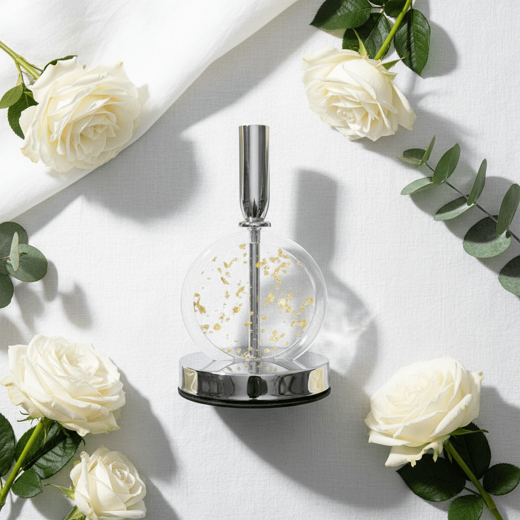 Modern Silver Metal & Plastic Luxury Candle Holder for Contemporary Interiors – 20cm - Al Kabayel Discount CentreModern Silver Metal & Plastic Luxury Candle Holder for Contemporary Interiors – 20cmHome Décor AccentsAKDCAl Kabayel Discount Centre
