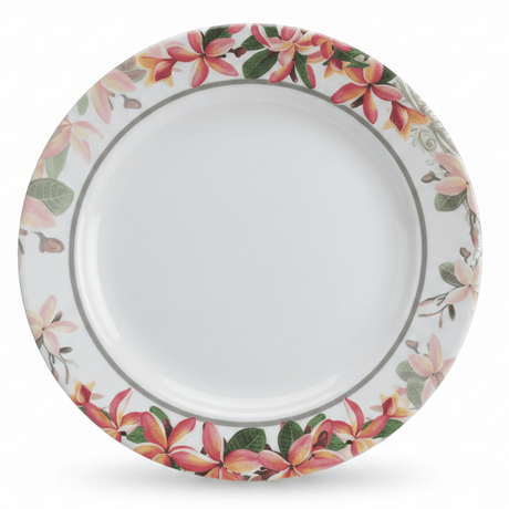 Moments Round White Melamine Dessert Plate with Elegant Flower Design, Stylish Plate for Sweets, Cakes & Snacks – 8 Inch - Al Kabayel Discount CentreMoments Round White Melamine Dessert Plate with Elegant Flower Design, Stylish Plate for Sweets, Cakes & Snacks – 8 InchPlatesMOMENTSAl Kabayel Discount Centre