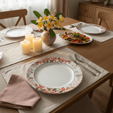 Moments Round White Melamine Dinner Plate with Elegant Flower Design, Premium Dining Plate for Home & Parties – 10 Inch - Al Kabayel Discount CentreMoments Round White Melamine Dinner Plate with Elegant Flower Design, Premium Dining Plate for Home & Parties – 10 InchPlatesMOMENTSAl Kabayel Discount Centre