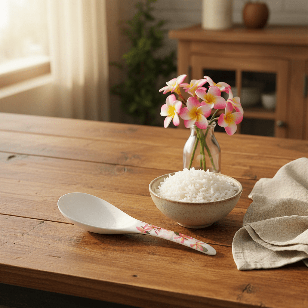 Moments White Melamine Serving Spoon with Elegant Flower Design, Multipurpose Kitchen Serving Spoon – 8.5 Inch - Al Kabayel Discount CentreMoments White Melamine Serving Spoon with Elegant Flower Design, Multipurpose Kitchen Serving Spoon – 8.5 InchSpatulas And SpoonsMOMENTSAl Kabayel Discount Centre