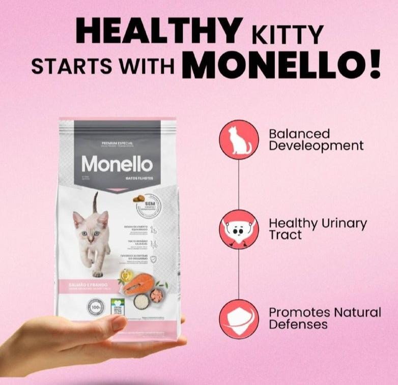 Monella Kitten Dry Food 1kg – Nutritious Salmon & Chicken Flavor, Balanced Formula for Growing Kittens & Strong Immunity - Al Kabayel Discount CentreMonella Kitten Dry Food 1kg – Nutritious Salmon & Chicken Flavor, Balanced Formula for Growing Kittens & Strong ImmunityPet SuppliesMONELLAAl Kabayel Discount Centre