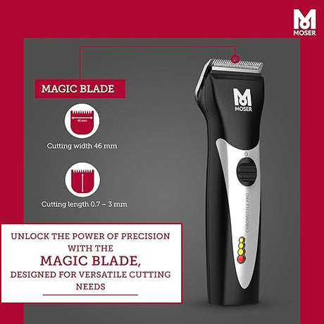MOSER ChromStyle Professional Cordless Hair Clipper, Adjustable Cutting Length, Quick Change Blade - Al Kabayel Discount CentreMOSER ChromStyle Professional Cordless Hair Clipper, Adjustable Cutting Length, Quick Change BladePersonal Care & Styling ToolsMOSERAl Kabayel Discount Centre