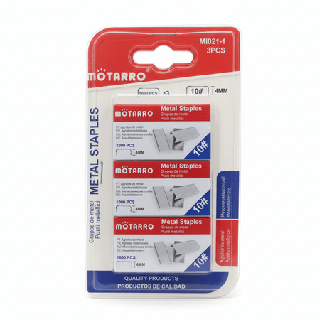 Motarro Standard Metal Staple Pins – 4 mm Size, Pack of 3 for Daily Office, School and Home Document Stapling - Al Kabayel Discount CentreMotarro Standard Metal Staple Pins – 4 mm Size, Pack of 3 for Daily Office, School and Home Document StaplingPaper Clips, Staples & FastenersMOTARROAl Kabayel Discount Centre