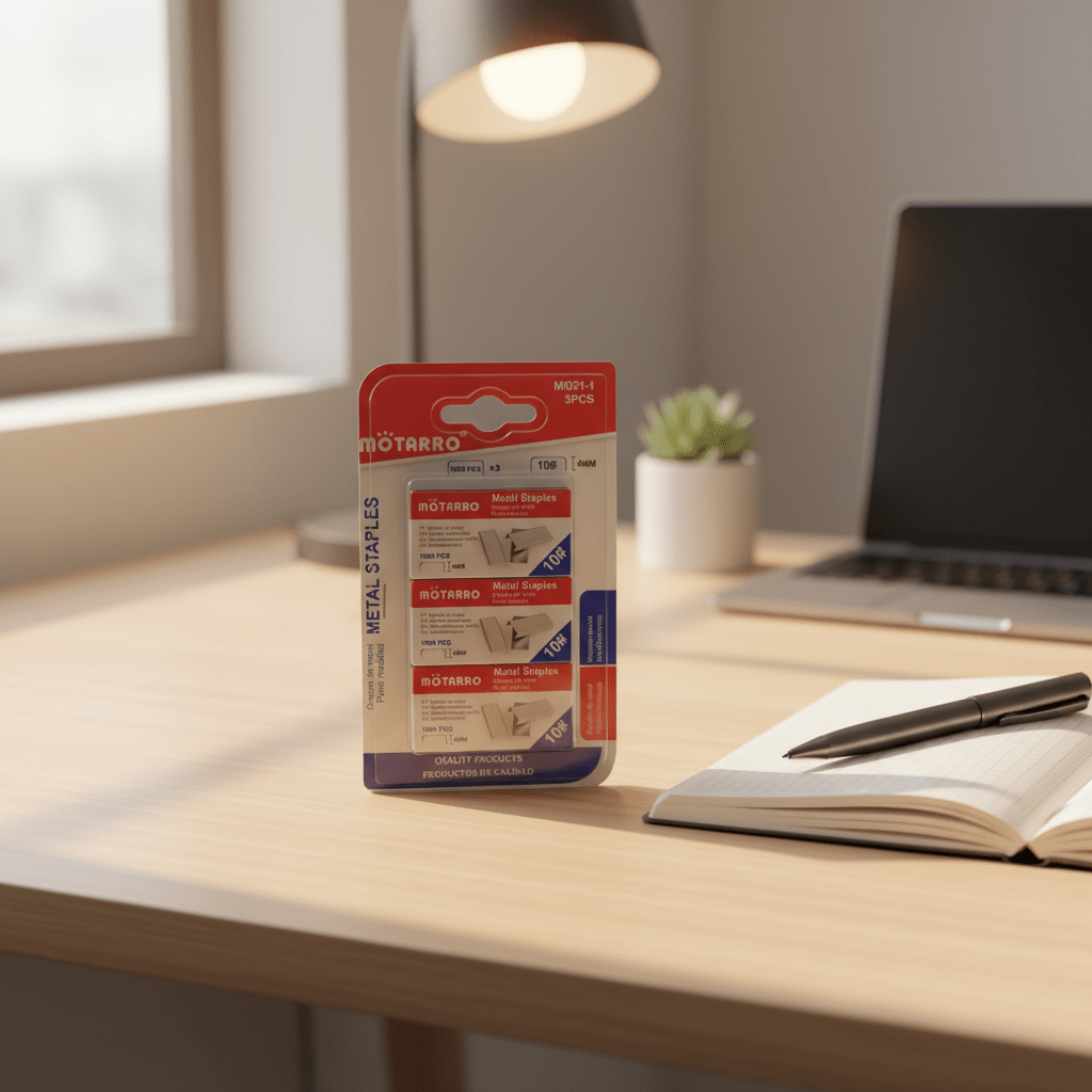 Motarro Standard Metal Staple Pins – 4 mm Size, Pack of 3 for Daily Office, School and Home Document Stapling - Al Kabayel Discount CentreMotarro Standard Metal Staple Pins – 4 mm Size, Pack of 3 for Daily Office, School and Home Document StaplingPaper Clips, Staples & FastenersMOTARROAl Kabayel Discount Centre