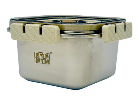 MTM Stainless Steel Food Container 1000ml, Siver/White - Al Kabayel Discount CentreMTM Stainless Steel Food Container 1000ml, Siver/WhiteFood ContainersMTMAl Kabayel Discount Centre