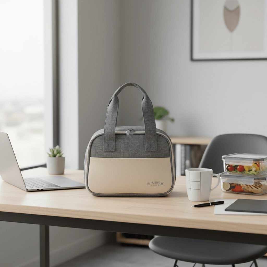 Mujian Grey & Cream Lunch Box Bag - 20×25cm - Al Kabayel Discount CentreMujian Grey & Cream Lunch Box Bag - 20×25cmLunch BagsMUJIANAl Kabayel Discount Centre