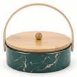 Multi - Color Ceramic Serving Tray with Wooden Handle and Lid – Versatile Serving Platter (23 cm) - Al Kabayel Discount CentreMulti - Color Ceramic Serving Tray with Wooden Handle and Lid – Versatile Serving Platter (23 cm)Serving TraysAKDCAl Kabayel Discount Centre