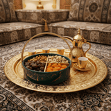 Multi - Color Ceramic Serving Tray with Wooden Handle and Lid – Versatile Serving Platter (23 cm) - Al Kabayel Discount CentreMulti - Color Ceramic Serving Tray with Wooden Handle and Lid – Versatile Serving Platter (23 cm)Serving TraysAKDCAl Kabayel Discount Centre