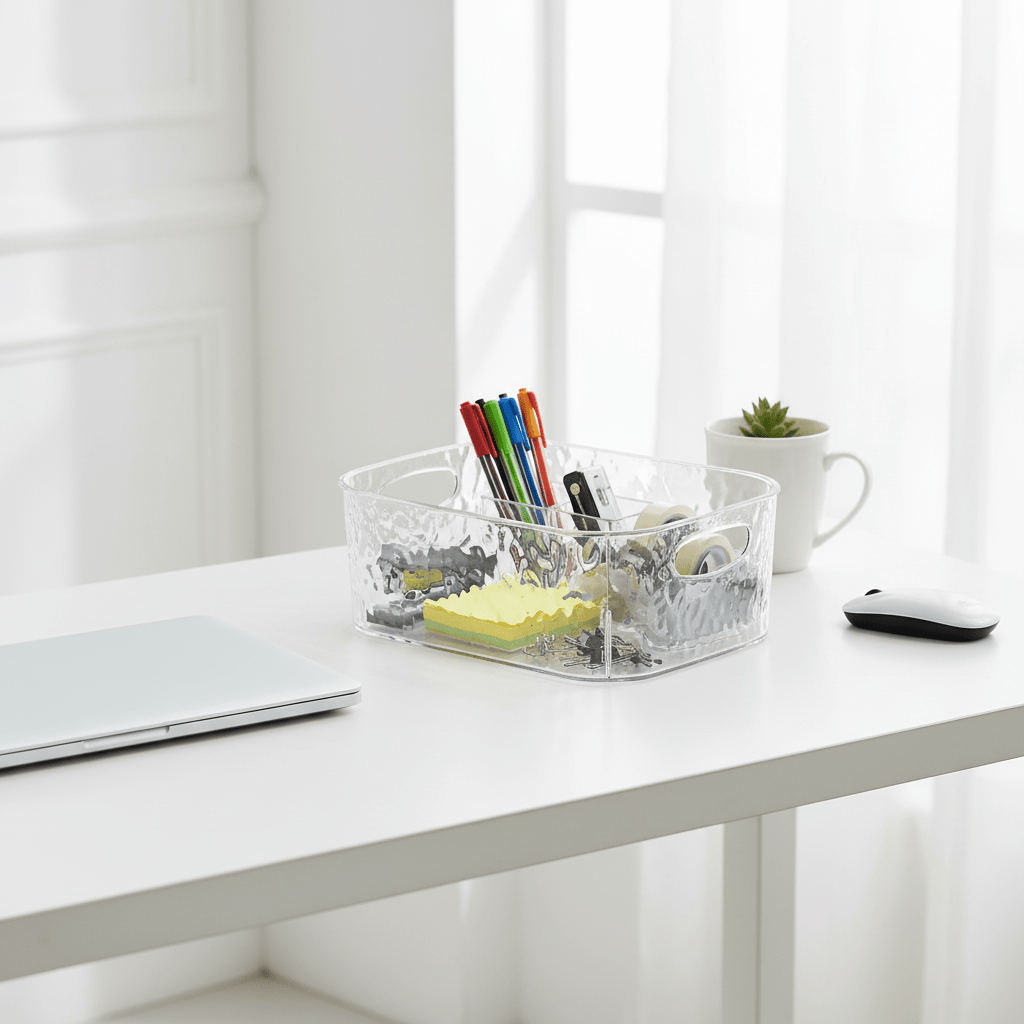 Multi - Purpose Elegant Plastic Storage Box with Carry Handle – 30 × 20 cm - Al Kabayel Discount CentreMulti - Purpose Elegant Plastic Storage Box with Carry Handle – 30 × 20 cmKitchen Utensils & GadgetsAKDCAl Kabayel Discount Centre