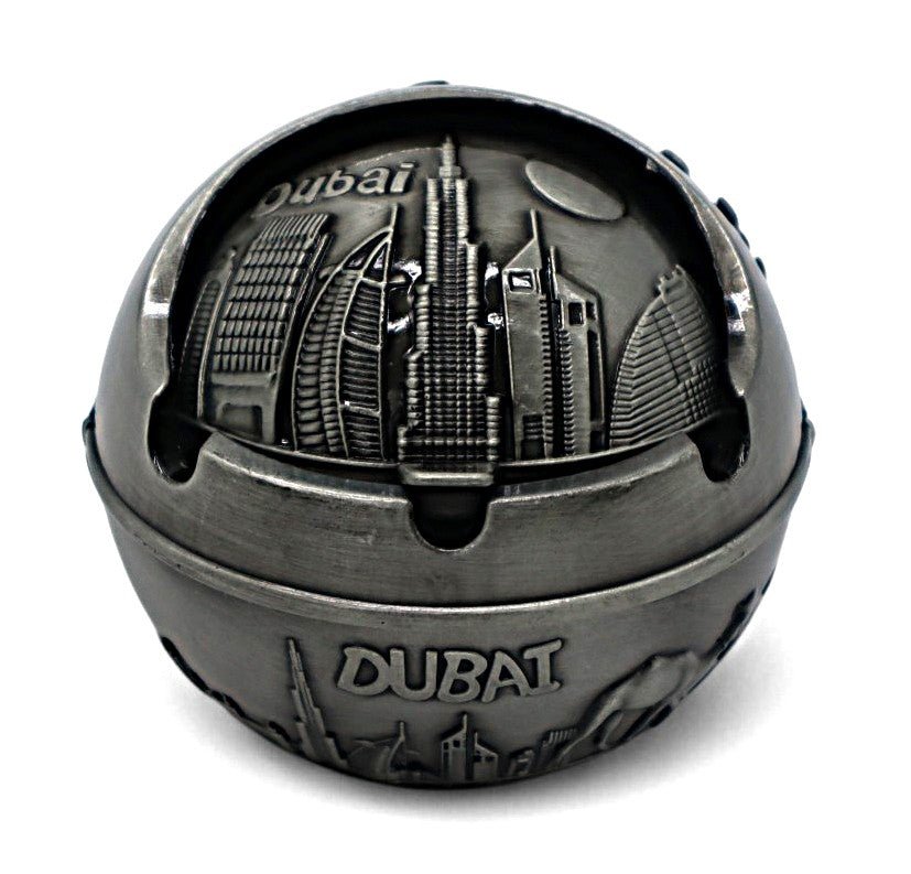 MY GIFTS Dubai Round Ashtray – Stylish Silver - Finish Souvenir Home & Office Décor - Al Kabayel Discount CentreMY GIFTS Dubai Round Ashtray – Stylish Silver - Finish Souvenir Home & Office DécorHome Décor AccentsMY GIFTSAl Kabayel Discount Centre