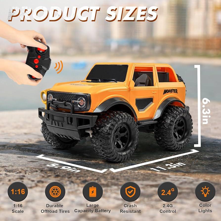 My Toys R/C Offroad Climber Car, 1:16 Scale, High Performance & Powerful Drice, 2.4GHz Full Function Transmitter, Orange - Al Kabayel Discount CentreMy Toys R/C Offroad Climber Car, 1:16 Scale, High Performance & Powerful Drice, 2.4GHz Full Function Transmitter, OrangeRemote Control toysMY TOYSAl Kabayel Discount Centre