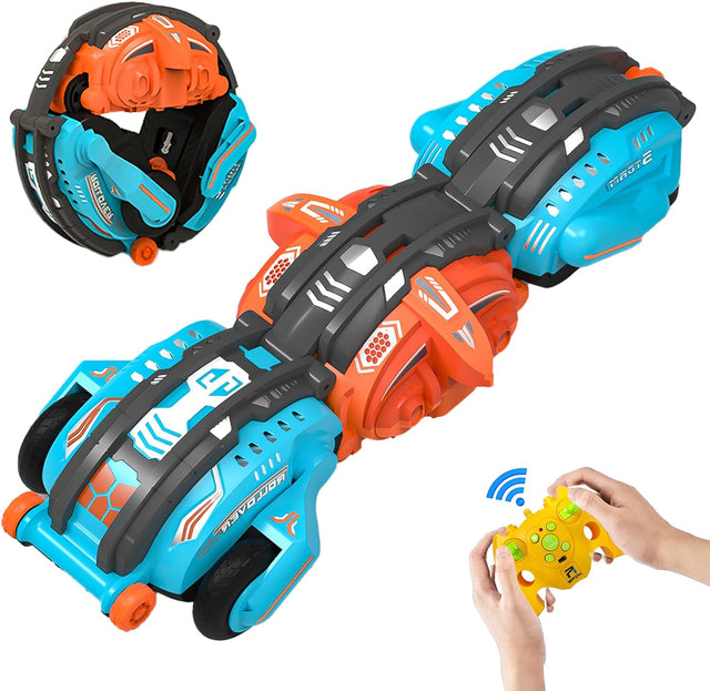 My Toys R/C Stunt Deformation Car, Sprint - Variant - Roll, 2.4GHz Remote Control, 3 Control Modes(Guesture Sensing, R/C, Watch R/C), Blue/Orange - Al Kabayel Discount CentreMy Toys R/C Stunt Deformation Car, Sprint - Variant - Roll, 2.4GHz Remote Control, 3 Control Modes(Guesture Sensing, R/C, Watch R/C), Blue/OrangeRemote Control toysMY TOYSAl Kabayel Discount Centre