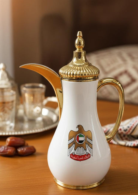 Mydot Premium Vacuum Flask 1L – Classic White with Royal Gold UAE Emblem Artwork - Al Kabayel Discount CentreMydot Premium Vacuum Flask 1L – Classic White with Royal Gold UAE Emblem ArtworkThermosMYDOTAl Kabayel Discount Centre