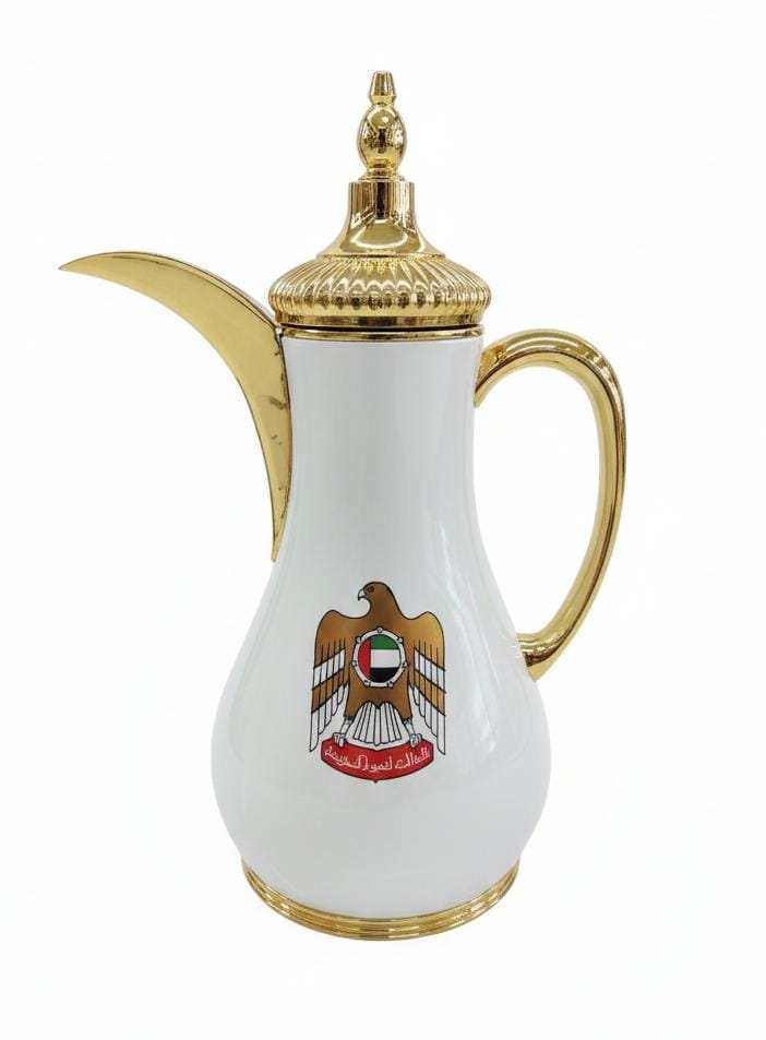 Mydot Premium Vacuum Flask 1L – Classic White with Royal Gold UAE Emblem Artwork - Al Kabayel Discount CentreMydot Premium Vacuum Flask 1L – Classic White with Royal Gold UAE Emblem ArtworkThermosMYDOTAl Kabayel Discount Centre
