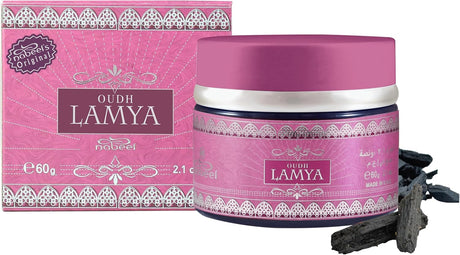 Nabeel Oudh Lamya Premium Aromatic Incense – 60 g Bakhoor - Al Kabayel Discount CentreNabeel Oudh Lamya Premium Aromatic Incense – 60 g BakhoorHome FragrancesNABEELAl Kabayel Discount Centre