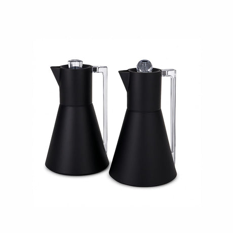 Najib 1+1 Liter Deluxe Vacuum Flask Set – Matte Black Color with Sleek Modern Design, Perfect for Tea, Coffee & Drinks - Al Kabayel Discount CentreNajib 1+1 Liter Deluxe Vacuum Flask Set – Matte Black Color with Sleek Modern Design, Perfect for Tea, Coffee & DrinksThermosNAJIBAl Kabayel Discount Centre