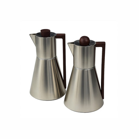 Najib 1+1 Liter Elegant Vacuum Flask Set – Nickel Finish with Wooden Design Handle, Perfect for Home & Office Use - Al Kabayel Discount CentreNajib 1+1 Liter Elegant Vacuum Flask Set – Nickel Finish with Wooden Design Handle, Perfect for Home & Office UseThermosNAJIBAl Kabayel Discount Centre