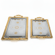 Najib 2-Piece Gold-Bordered Silver Serving Tray Set | Arabic Floral Engraving | 35×25cm & 43×28cm - Al Kabayel Discount CentreNajib 2-Piece Gold-Bordered Silver Serving Tray Set | Arabic Floral Engraving | 35×25cm & 43×28cmServing TraysNAJIBAl Kabayel Discount Centre