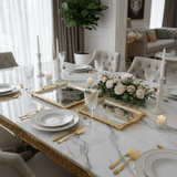 Najib 2 - Piece Rectangular Stainless Steel Serving Tray Set with Gold Border and Handles, Large & Medium Food and Beverage Serving Trays for Home, Kitchen & Catering – 35 × 25 cm & 43 × 30 cm - Al Kabayel Discount CentreNajib 2 - Piece Rectangular Stainless Steel Serving Tray Set with Gold Border and Handles, Large & Medium Food and Beverage Serving Trays for Home, Kitchen & Catering – 35 × 25 cm & 43 × 30 cmServing TraysNAJIBAl Kabayel Discount Centre