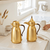 Najib Gold Finish Vacuum Flask with Brown Handle Grip Stylish and Functional Thermal Container 1+1 Liter - Al Kabayel Discount CentreNajib Gold Finish Vacuum Flask with Brown Handle Grip Stylish and Functional Thermal Container 1+1 LiterThermosNAJIBAl Kabayel Discount Centre