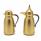 Najib Gold Finish Vacuum Flask with Brown Handle Grip Stylish and Functional Thermal Container 1+1 Liter - Al Kabayel Discount CentreNajib Gold Finish Vacuum Flask with Brown Handle Grip Stylish and Functional Thermal Container 1+1 LiterThermosNAJIBAl Kabayel Discount Centre