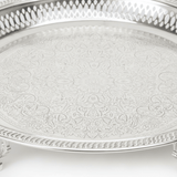 Najib Silver Footed Round Serving Tray – 35cm - Al Kabayel Discount CentreNajib Silver Footed Round Serving Tray – 35cmServing TraysNAJIBAl Kabayel Discount Centre