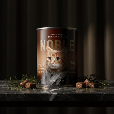 NashiDay Noble Complete Wet Food for Adult Cats – Beef Chunks in Gravy (415g) - Al Kabayel Discount CentreNashiDay Noble Complete Wet Food for Adult Cats – Beef Chunks in Gravy (415g)Pet SuppliesNASHIDAYAl Kabayel Discount Centre