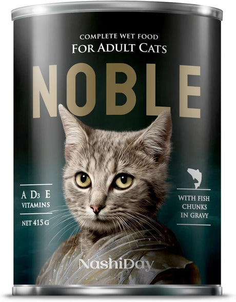 NashiDay Noble Complete Wet Food for Adult Cats – Fish Chunks in Gravy (415g) - Al Kabayel Discount CentreNashiDay Noble Complete Wet Food for Adult Cats – Fish Chunks in Gravy (415g)Pet SuppliesNASHIDAYAl Kabayel Discount Centre