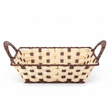 Natural Cream & Brown Woven Rectangular Rattan Organizer Basket with Strong Carry Handle for Home Décor and Storage 29×23 cm - Al Kabayel Discount CentreNatural Cream & Brown Woven Rectangular Rattan Organizer Basket with Strong Carry Handle for Home Décor and Storage 29×23 cmRattanAKDCAl Kabayel Discount Centre