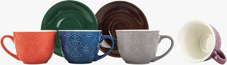 Nautilus 13pcs Ceramic Tea Set Includes 6 Cups 240ml, 6pcs Saucer, 1pc Holder, RNGT - 231310 - Al Kabayel Discount CentreNautilus 13pcs Ceramic Tea Set Includes 6 Cups 240ml, 6pcs Saucer, 1pc Holder, RNGT - 231310Tea SetsNAUTILUSAl Kabayel Discount Centre