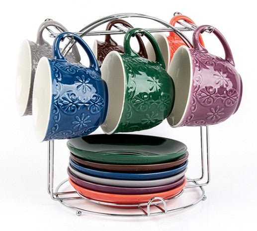 NAUTILUS 13pcs Tea Set, 240ml Mug and Saucer with Stand, RNGT - 231310 - Al Kabayel Discount CentreNAUTILUS 13pcs Tea Set, 240ml Mug and Saucer with Stand, RNGT - 231310Tea SetsNAUTILUSAl Kabayel Discount Centre