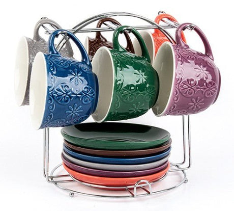 NAUTILUS 13pcs Tea Set, 240ml Mug and Saucer with Stand, RNGT - 231310 - Al Kabayel Discount CentreNAUTILUS 13pcs Tea Set, 240ml Mug and Saucer with Stand, RNGT - 231310Tea SetsNAUTILUSAl Kabayel Discount Centre