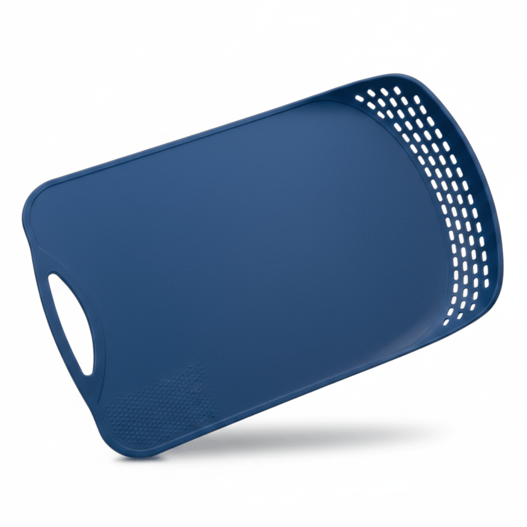 Nautilus 2 - in - 1 PP Cutting Board with Built - In Colander | 33×20cm | Navy Blue - Al Kabayel Discount CentreNautilus 2 - in - 1 PP Cutting Board with Built - In Colander | 33×20cm | Navy BlueKitchen Utensils & GadgetsNAUTILUSAl Kabayel Discount Centre
