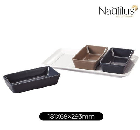 Nautilus Ceramic 4pcs Tableware Serving Set 181mm*68mm*293mm, RNGT - 10603 - Al Kabayel Discount CentreNautilus Ceramic 4pcs Tableware Serving Set 181mm*68mm*293mm, RNGT - 10603Serveware SetsNAUTILUSAl Kabayel Discount Centre