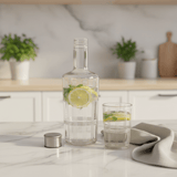 Nautilus Crystal - Cut Glass Water Bottle with Stainless Steel Cap — Vertical Rib & Grid Panel Design, 1 Litre - Al Kabayel Discount CentreNautilus Crystal - Cut Glass Water Bottle with Stainless Steel Cap — Vertical Rib & Grid Panel Design, 1 LitreJugsNAUTILUSAl Kabayel Discount Centre