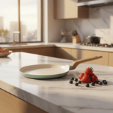 Nautilus Forged Aluminium Crepe Pan 24cm – Cream & Sage Green | Non-Stick | Wooden Handle - Al Kabayel Discount CentreNautilus Forged Aluminium Crepe Pan 24cm – Cream & Sage Green | Non-Stick | Wooden HandleFrying Pans & SkilletsNAUTILUSAl Kabayel Discount Centre