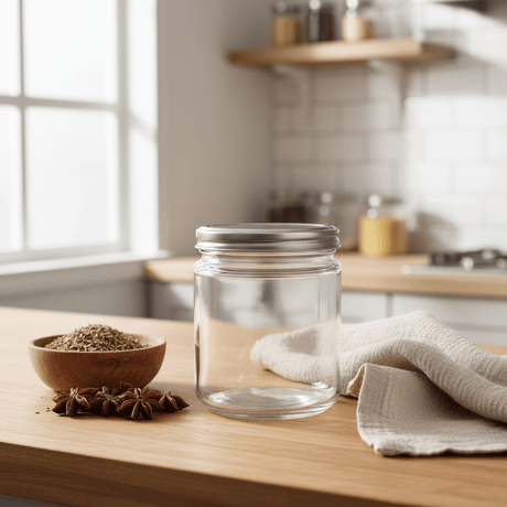 Nautilus Glass Jar 420ml Glass With metal lid - Clear and Silver, RNGT - 10609 - Al Kabayel Discount CentreNautilus Glass Jar 420ml Glass With metal lid - Clear and Silver, RNGT - 10609Jars & Food SaversNAUTILUSAl Kabayel Discount Centre