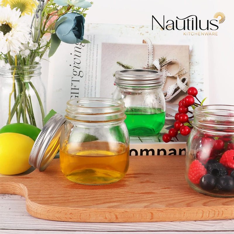 Nautilus Glass Jar 430ml Glass, Non - Toxic and Food - Safe Material, Dishwasher Safe ,With metal lid - Clear - Al Kabayel Discount CentreNautilus Glass Jar 430ml Glass, Non - Toxic and Food - Safe Material, Dishwasher Safe ,With metal lid - ClearJars & Food SaversNAUTILUSAl Kabayel Discount Centre