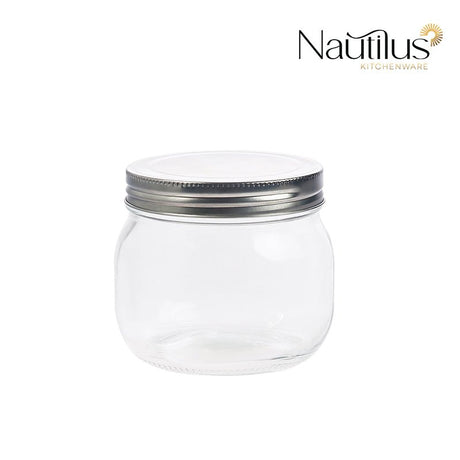 Nautilus Glass Jar 430ml Glass, Non - Toxic and Food - Safe Material, Dishwasher Safe ,With metal lid - Clear - Al Kabayel Discount CentreNautilus Glass Jar 430ml Glass, Non - Toxic and Food - Safe Material, Dishwasher Safe ,With metal lid - ClearJars & Food SaversNAUTILUSAl Kabayel Discount Centre